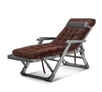 Tumbona plegable acolchada, silla reclinable resistente para exteriores, reclinables de gravedad cero, de gran tamaño, con almohada y reposabrazos de masaje para patio, playa, camping, portátil