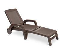 Tumbona plegable Bahama en technorattan marrón Bica