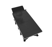 Tumbona Plegable con Reposacabezas, Tumbona Portátil For Exteriores, Adecuada For Patios, Piscinas Y Campamentos En La Playa, Capacidad De Peso 150 Kg(Black,190x71x36cm)