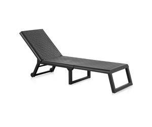 Tumbona plegable con ruedas color: wengue 58x42x199cm modelo: dream sp
