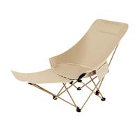 Tumbona plegable de camping - Taburete plegable de altura ajustable para patio, diseño ergonómico | Ligero para césped, piscina, balcón, relajación al aire libre, silla de viaje
