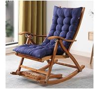 Tumbona Plegable de Madera con Tumbona reclinable Ajustable otomana para jardín mecedor al Aire Libre (Y)