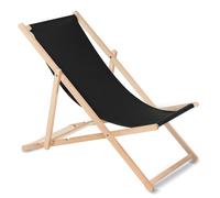 Tumbona plegable GreenBlue madera haya ajustable negra GB183