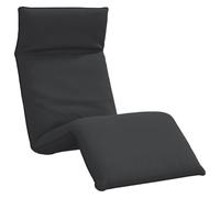 Tumbona plegable negra 175 x 54 x 8,5 cm de tela Oxford | Marco metálico de 5 posiciones, soporta hasta 110 kg, impermeable, plegable, para jardín y playa