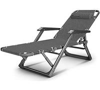 Tumbona plegable para exteriores con almohada, silla reclinable ajustable de gravedad cero para piscina, jardín, campamento y relajación de oficina