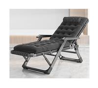 Tumbona plegable para exteriores, reclinable, cama de camping con almohada, reposabrazos de masaje de espalda ajustables de 5 niveles, marco de aluminio para piscina, playa, patio, soporte de 200 kg