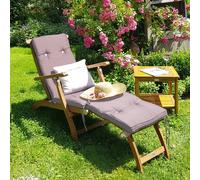 Tumbona Queen Mary incl cojín antracita