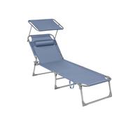 Tumbona Reclinable 193 x 53 x 29 cm Azul