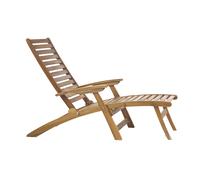 Tumbona reclinable con 3 posiciones de madera maciza RIO