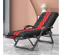 Tumbona reclinable plegable con almohada y reposabrazos de masaje para playa, patio, césped, piscina, bronceado, camping, catre portátil, soporte de acero de 200 kg