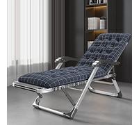 Tumbona, silla de césped de nivel 15, respaldo ajustable, sillón reclinable con cojín extraíble, plegable, reclinable, para patio, silla de camping al aire libre para salón de playa junto a la pi