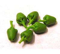 Tumdee Miniatures Dolls House - Juego de 6 piezas en miniatura de pimientos verdes