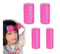 TUMETINSS Juego de 4 rizadores de flequillo, rizadores mágicos gruesos, cabello rizado, rizos naturales, efecto facial pequeño, estilo coreano, ahorro de tiempo, principiantes, flequillo, diámetro 2.0