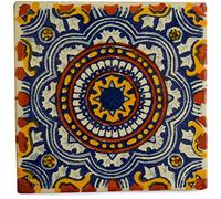 Tumia LAC Azulejos Mexicanos Artesanales de Talavera de 10.5cm - Azulejo Individual