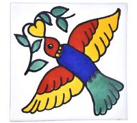 Tumia LAC - Azulejos Talavera Mexicanos Artesanales Estilo Quin - Ceramica para Manualidades y Salpicadero Cocina Bano - Azulejo individual