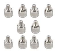 Tuminsi 10Pcs Tipo N Enchufe Macho A F Conector Hembra Adaptador Coaxial para Antena InalÁMbrica, Plata