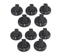 Tuminsi 10pzs Perillas de control de cocina estufa de gas de plastico negro en cocina