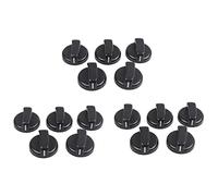Tuminsi 15Pzs Perillas de Control de Cocina Estufa de Gas de Plastico Negro En Cocina