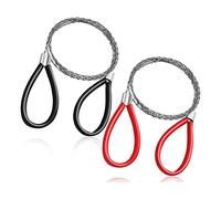 Tuminsi 2 Piezas de Cable TuberíA de PVC de Alambre Acero Inoxidable Cuerda Cuerda Bolsillo Mano Herramienta de Corte de de Alambre de Supervivencia Emergencia