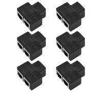 Tuminsi 2 Puerto RJ45 Splitter Adaptador LAN Red Extensor Ethernet Conector Plug Lot 6pcs