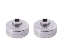 Tuminsi 2piezas 65mm Removedor de Enchufe Herramienta Llave de Casquillo del Cartucho del Filtro de Aceite de 14 Flautas