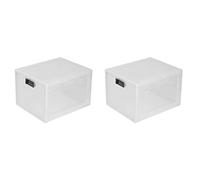 Tuminsi 2X Caja de Almacenamiento Transparente de Alimentos para FrigoríFico con Bloqueo de Contraseña Caja de Medicina Teléfono MóVil Tableta Caja de Contraseña A