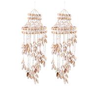 Tuminsi 2X Concha Sea Shell Wind Chime Adorno Colgante DecoracióN de La Pared Colgante Colgante Adorno Colgante