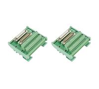 Tuminsi 2X DB25 Módulo de Interfaz de Montaje En Riel DIN Tablero de Conexión de Conector Macho/Hembra