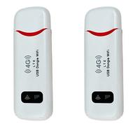 Tuminsi 2X Dongle USB Inalámbrico 4G LTE, Punto de Acceso Móvil, Módem de 150Mbps, Tarjeta Sim, Enrutador de Banda Móvil, Mini Enrutador 4G para Coche Y Oficina