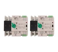 Tuminsi 2X Energía Solar Fotovoltaica ATS Interruptor de Transferencia Automática Din Rail 2P 63A AC220V ATS PV System Power to City Power