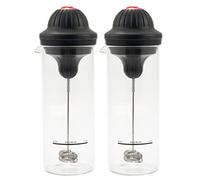 Tuminsi 2X Espumador EléCtrico Cafetera de Espuma Batidora de Leche Jarra de de BateríA