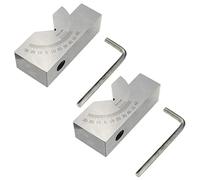 Tuminsi 2X Fresa de Bloque de ÁNgulo de V de PrecisióN Ajustable de 75 X 25 X 36mm Mini 0 Grados A 60 Grados