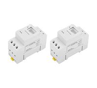 Tuminsi 2X Interruptor Temporizador Digital THC15A Interruptor de Control de Tiempo Electrónico Programable Interruptor de Retardo de Tiempo Carril DIN AC220-240V