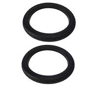 Tuminsi 2X NeumáTicos SóLidos de Bicicleta de 16 Pulgadas 16 X 1,75 NeumáTicos de Bicicleta NeumáTicos de Bicicleta 16 X 1,75 NeumáTicos Antideslizantes de Goma Negra NeumáTico de Ciclismo