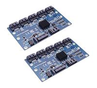 Tuminsi 2X Tarjeta Controlador Tarjeta Madre Sata Tarjeta De ExpansiÓN 1 A 5 Puertos Sata3.0 6 Gbps Multiplicador Adaptador De Tarjeta Vertical De Puerto Sata para Computadora