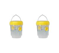 Tuminsi 2X Trampa para Avispas Colgante para Exteriores Trampa para Avispas con Energía Solar Trampa para Colgar Aire Libre Impermeable Trampas Avispones Abejas No Tóxicas A