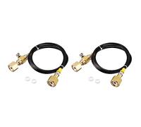 Tuminsi 2X Transferencia del Adaptador de Carga de La Estación de Recarga del Tanque O2 con Manguera de 1.5M 5 Pies W21.8-14 A W21.8-14 (DIN 477)