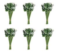Tuminsi 300 Piezas Tallos de Flor Rosa Artificial Falsa para DIY Ramo Hecho A Mano Flor Hoja DecoraciÓN de Hogar Casa