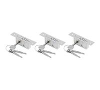 Tuminsi 3X / Cerradura de Puerta, Cerradura de Gancho para Puerta Corrediza, Cuerpo de Cerradura de Aleación, de Puerta de Vidrio, Duradero, Herrajes para Puerta