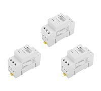 Tuminsi 3X Interruptor Temporizador Digital THC15A Interruptor de Control de Tiempo Electrónico Programable Interruptor de Retardo de Tiempo Carril DIN AC220-240V