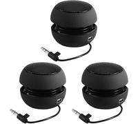 Tuminsi 3X Mini Altavoz PortáTil de Viaje con Cable de Audio de 3,5 Mm, BateríA Incorporada de Bajo Voltaje, Altavoz RetráCtil para