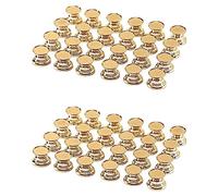 Tuminsi 48 Piezas de Base de Perilla de Cajón de Resina Epoxi de Cristal DIY, Accesorios de Manija de Cajón, Base de Aleación de Manejar de Resina DIY Una Granel (Dorado)