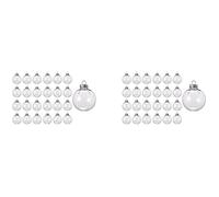 Tuminsi 48 Uds Bolas de Navidad Rellenables de Plástico Transparente 8cm DIY Adorno de árbol de Navidad Decoración Manualidades