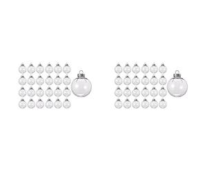 Tuminsi 48 Uds Bolas de Navidad Rellenables de Plástico Transparente 8cm DIY Adorno de árbol de Navidad Decoración Manualidades