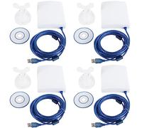 Tuminsi 4X 150Mbps Antena de Alta Ganancia 14DBi Cable de 5M Adaptador USB Inalámbrico Receptor WiFi de Alta Potencia Impermeable de Alcance Al Aire Libre