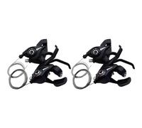 Tuminsi 4X Juego de Desviador y Palanca de Cambios para Bicicleta de 21 Velocidades, Palancas de Cambio 3x7 con Freno, Manija de Disco para Ciclismo, Incluye Cable de Cambio.