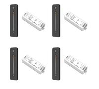 Tuminsi 4X LED Atenuador 12V 5V 24V 36V 8A Interruptor Inalámbrico PWM Con 2.4G Ajuste de Brillo Contacto Remoto para Tira de Un Solo Color LED