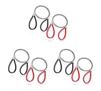 Tuminsi 6 Piezas de Cable TuberíA de PVC de Alambre Acero Inoxidable Cuerda Cuerda Bolsillo Mano Herramienta de Corte de de Alambre de Supervivencia Emergencia
