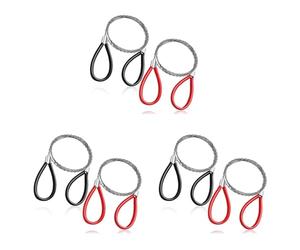 Tuminsi 6 Piezas de Cable TuberíA de PVC de Alambre Acero Inoxidable Cuerda Cuerda Bolsillo Mano Herramienta de Corte de de Alambre de Supervivencia Emergencia