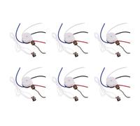 Tuminsi 6X Kit Interruptor Ventilador Techo, 3 Velocidades, 4 Cables, Interruptor Control Velocidad con Cremallera,Interruptor Cable Tracción ZE-208S con Cuerda, Bronce